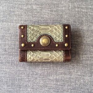 Coach Snakeskin & Leather Wallet